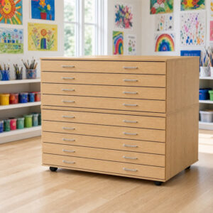 A1 Premium Wooden Plan Chest - 9 Drawer - 1227mm High