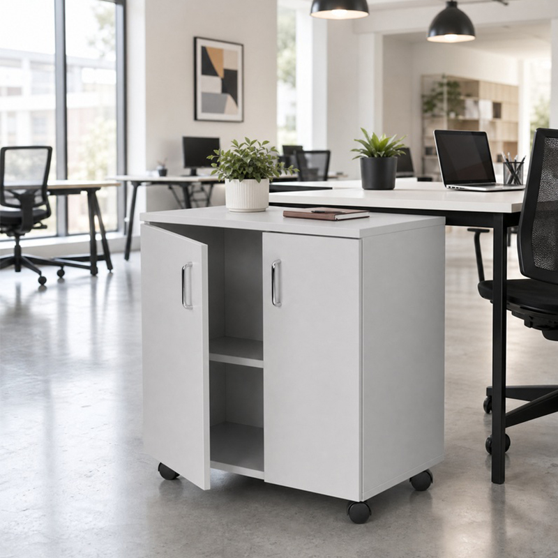 Element Series Mobile or Static Double Door Storage Cupboard – 690mm × 615mm High