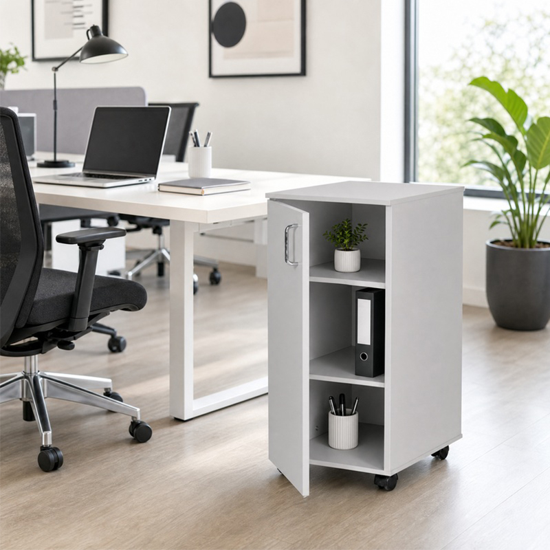 Element Series Mobile or Static Single Door Storage Cupboard – 356mm × 779mm High