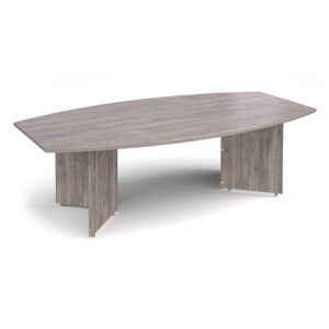 Arrow Head Leg Radial Boardroom Table - 2400mm x 800/1300mm