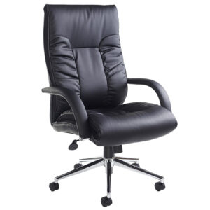 Derby High Back Executive Office Chair - Black Bonded Leather