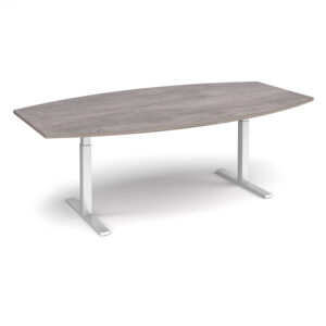 Elev8 Touch Radial Boardroom Table - 2400mm x 800-1300mm