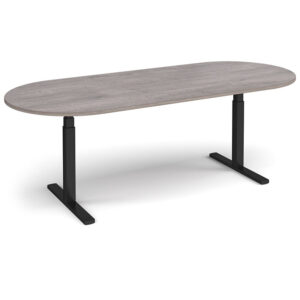Elev8 Touch Radial End Hight Adjustable Boardroom Table - 2400mm x 1000mm