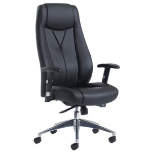 Odessa Signature Black Faux Leather High Back Executive Chair