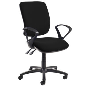 Senza High-Back Fabric Operator Chair – Loop Arms
