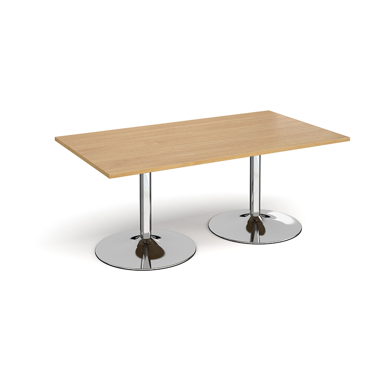 Trumpet Base Rectangular Boardroom Table - 1800 x 1000mm