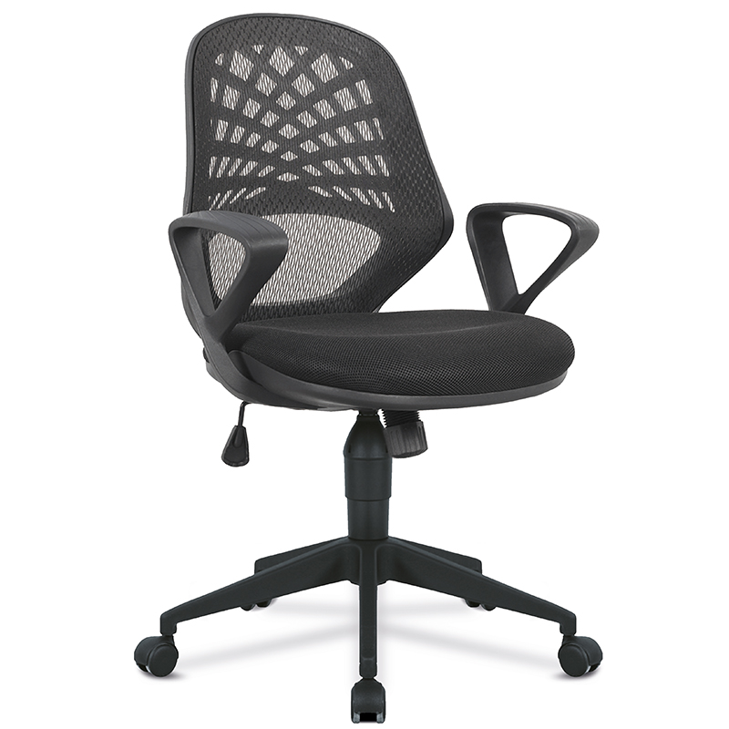 Ronda Black Mesh Task Office Chair - Fixed Arms