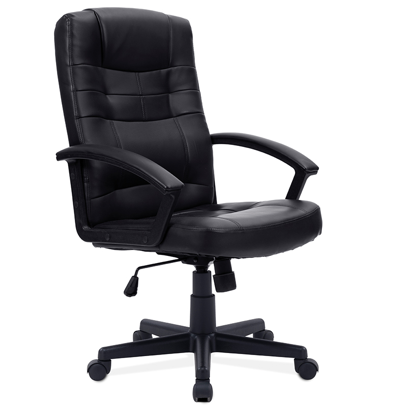 Darwin Black High Back Leather Effect Managers Office Chair