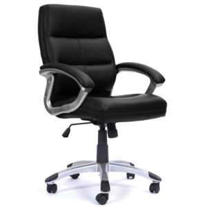 Greenwich High Back Executive Office Chair with Fixed Padded Arms