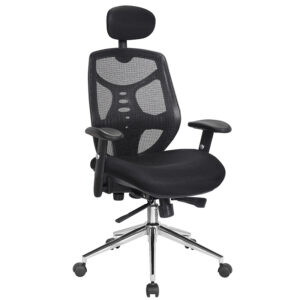 Polaris Executive High Back Mesh Chair with Adjustable Headrest