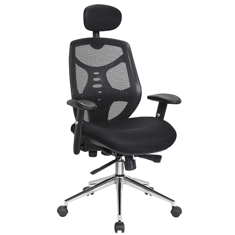 Polaris Executive High Back Mesh Chair with Adjustable Headrest