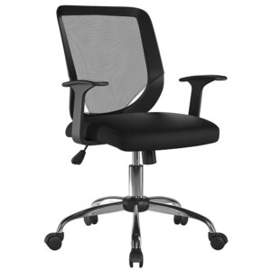 Ranger Black Mesh Back Task Office Chair with Fixed Arms
