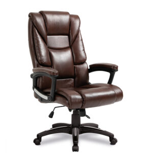 Titan Brown Oversized High Back Leather Effect Executive Office Chair