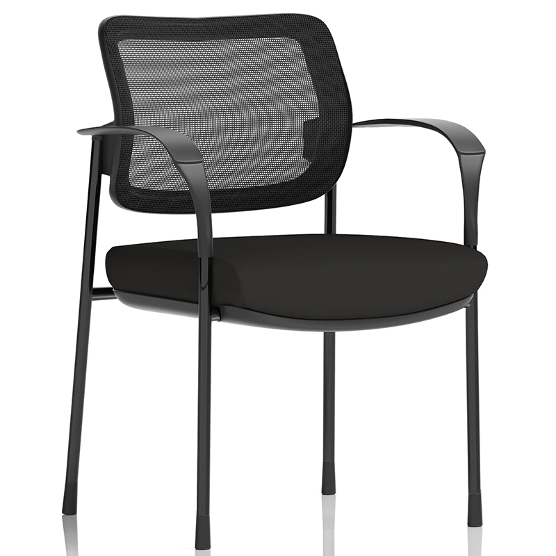 Brunswick Deluxe Visitor Chair – Medium Back, Stackable, with Arms