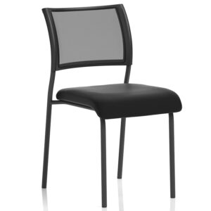 Brunswick Visitor Chair Black Fabric Without Arms Black Frame