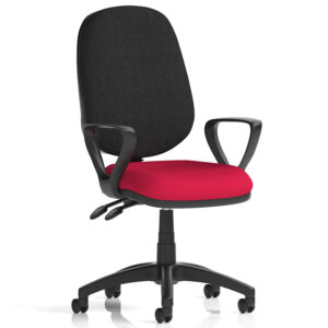 Eclipse Plus II Task Chair – Black Back, Custom Seat, Loop Arms