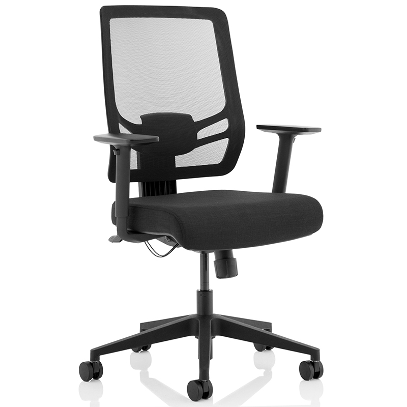 Ergo Twist Black Fabric Seat Mesh Back and Optional Headrest