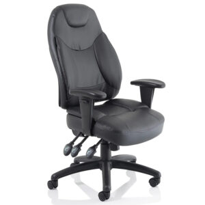 Galaxy Leather Operator Office Chair With Adjustable Arms