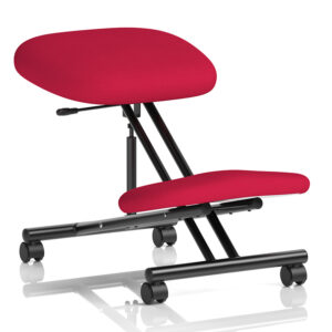 Kneeling Height Adjustable Stool With Black Frame - Bespoke Fabric Colour