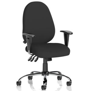 Lisbon Ergonomic Fabric Task Operator Chair with Adjustable Arms