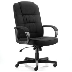 Moore Managers Chair Black Fabric With Arms