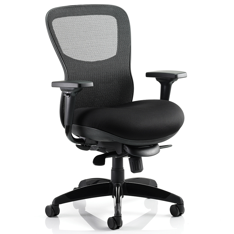 Stealth Shadow Office Chair with High Mesh Back and Airmesh Seat with Adjustable Arms