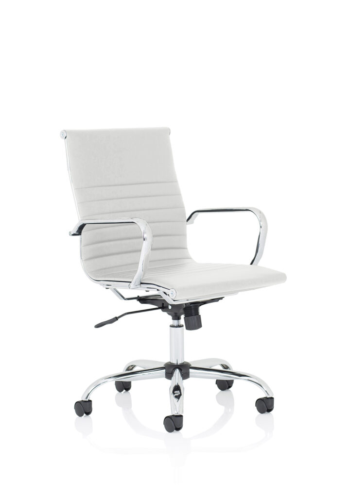 Nola Medium White Bonded Leather Executive Chair