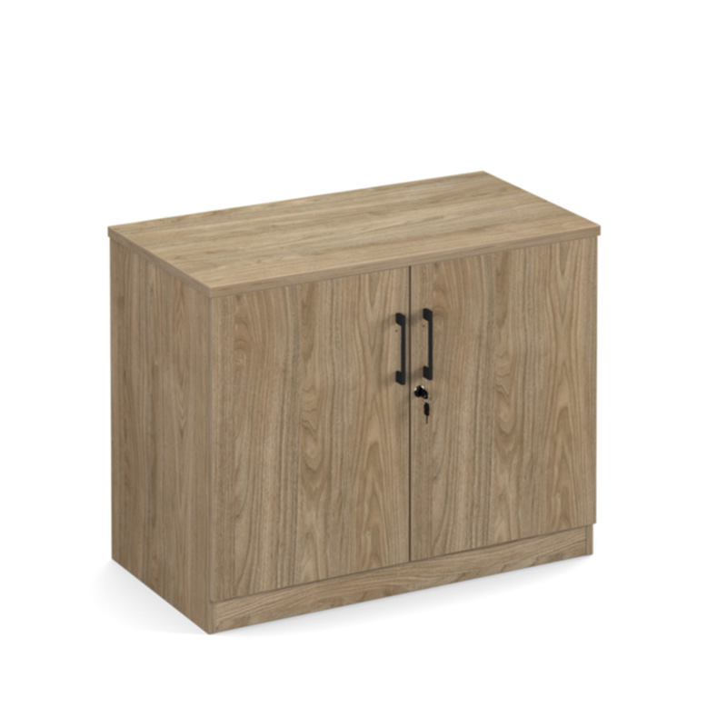 Anson Executive Low Cupboard Unit - Barcelona Walnut - 800mm High