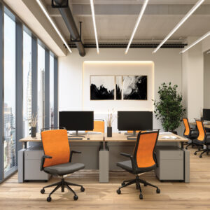Libra Fabric Manager High Back Ergonomic Office Chair – Orange