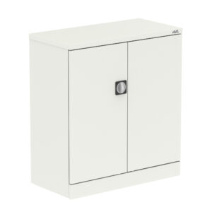 Qube Stationery 2-Door Cupboard - 1020mm White - Nobis Furniture