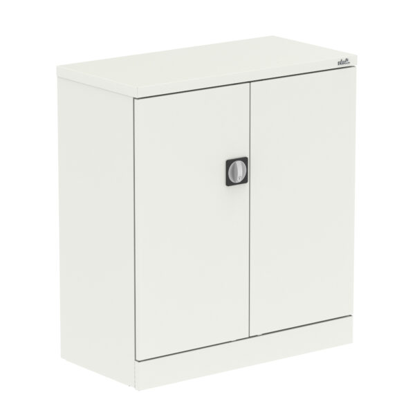 Qube Stationery 2-Door Cupboard - 1020mm White - Nobis Furniture