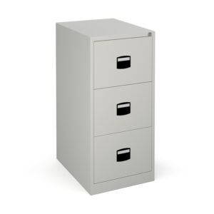Steel Contract 3 Drawer Filing Cabinet - Grey