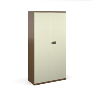 Contract Double Door 1806mm High Office Cupboard with Lockable Storage & Adjustable Shelves - Bespoke Coffee/Cream