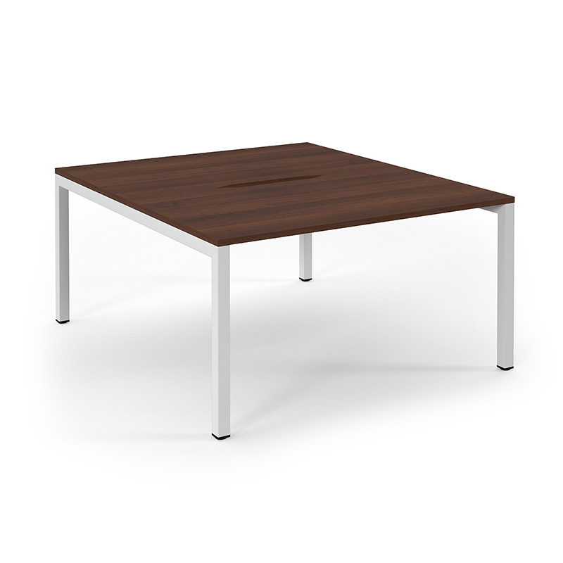 Connex Scalloped Back to Back Desk - 1400mm x 1600mm