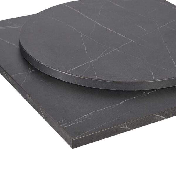 Nobis Furniture - 25mm Black Pietra Marble Matching ABS Laminate Table Tops - Stocked Sizes