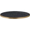 Nobis Furniture - 25mm Premium Black Marble Laminate Table Tops with Gold Effect Edging