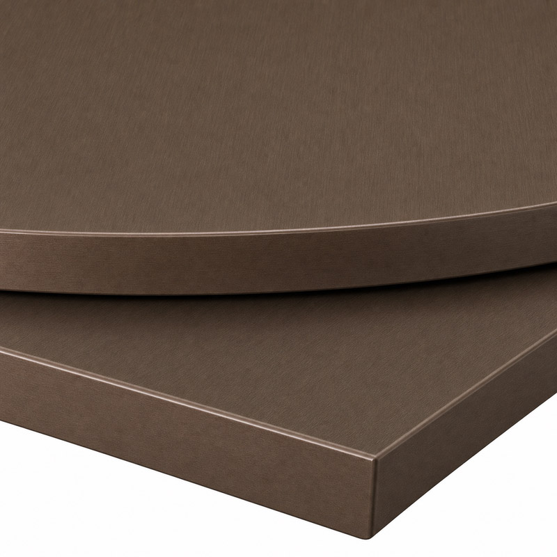 25mm Bronze Brushed Metal Laminate Table Top