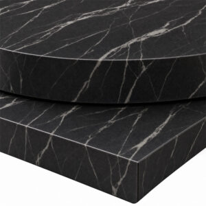 40mm Black Pietra Grigia Marble Laminate Table Top