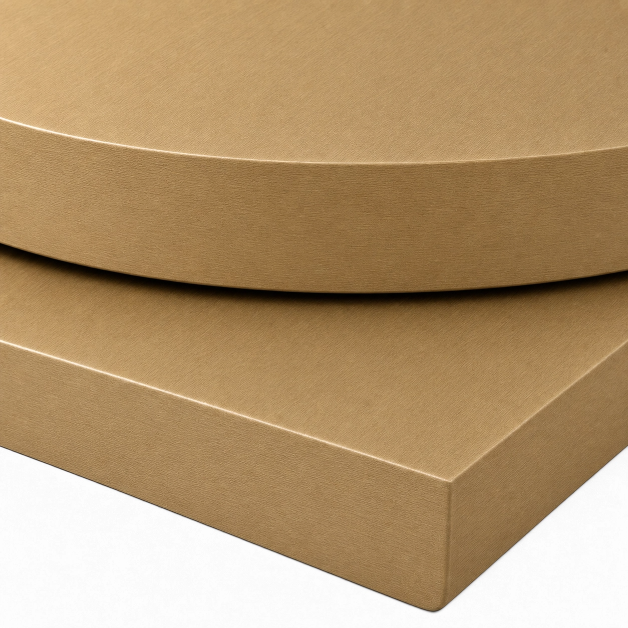 40mm Golden Brushed Metal Laminate Table Top