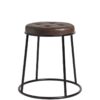 Nobis Furniture - Alfie Stackable Low Stool with Vintage Brown Seat Pad
