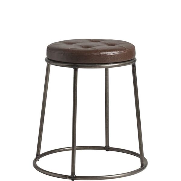 Nobis Furniture - Alfie Stackable Low Stool with Vintage Brown Seat Pad