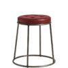 Nobis Furniture - Alfie Stackable Low Stool with Vintage Brown Seat Pad