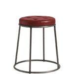 Nobis Furniture - Alfie Stackable Low Stool with Vintage Brown Seat Pad
