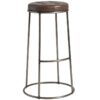 Nobis Furniture - Alfie Stackable Bar Stool with Vintage Brown Seat Pad