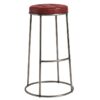Nobis Furniture - Alfie Stackable Bar Stool with Vintage Red Seat Pad
