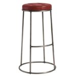 Nobis Furniture - Alfie Stackable Bar Stool with Vintage Red Seat Pad