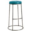 Nobis Furniture - Alfie Stackable Bar Stool with Vintage Teal Seat Pad