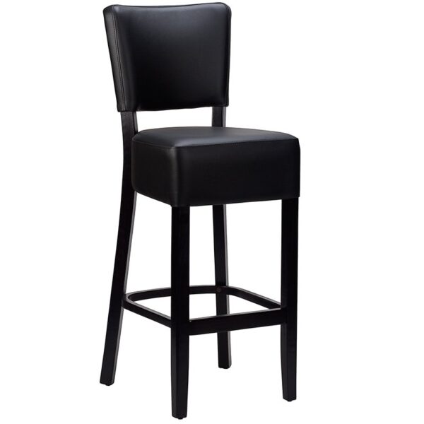 Nobis Furniture - Alto FB Black Frame Fully Upholstered Bar Stool