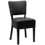 Nobis Furniture - Alto FB Black Frame Fully Upholstered Dining Chair - Faux Leather