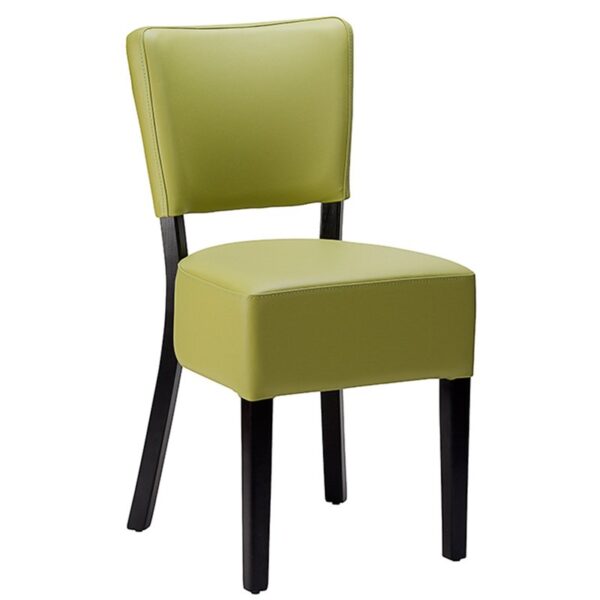 Nobis Furniture - Alto FB Black Frame Fully Upholstered Dining Chair - Faux Leather